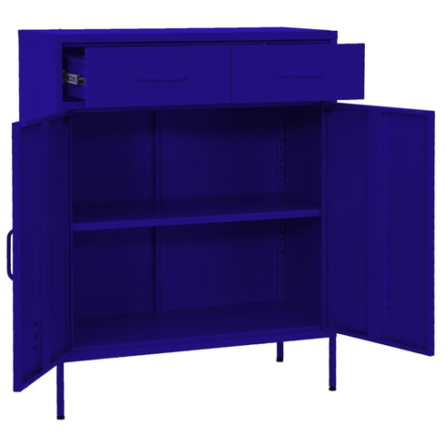 Lady Jillian -  Storage Cabinet Navy Blue 80x35x101,5 cm Steel - Model 2